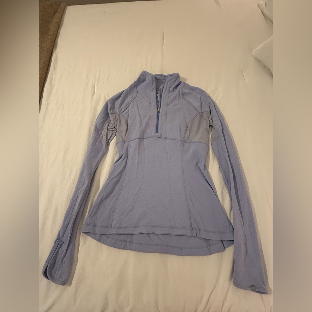 Lululemon Womens Sz 6 Run Switch Back 1/2 Zip Reversible Pullover Lavender Dusk